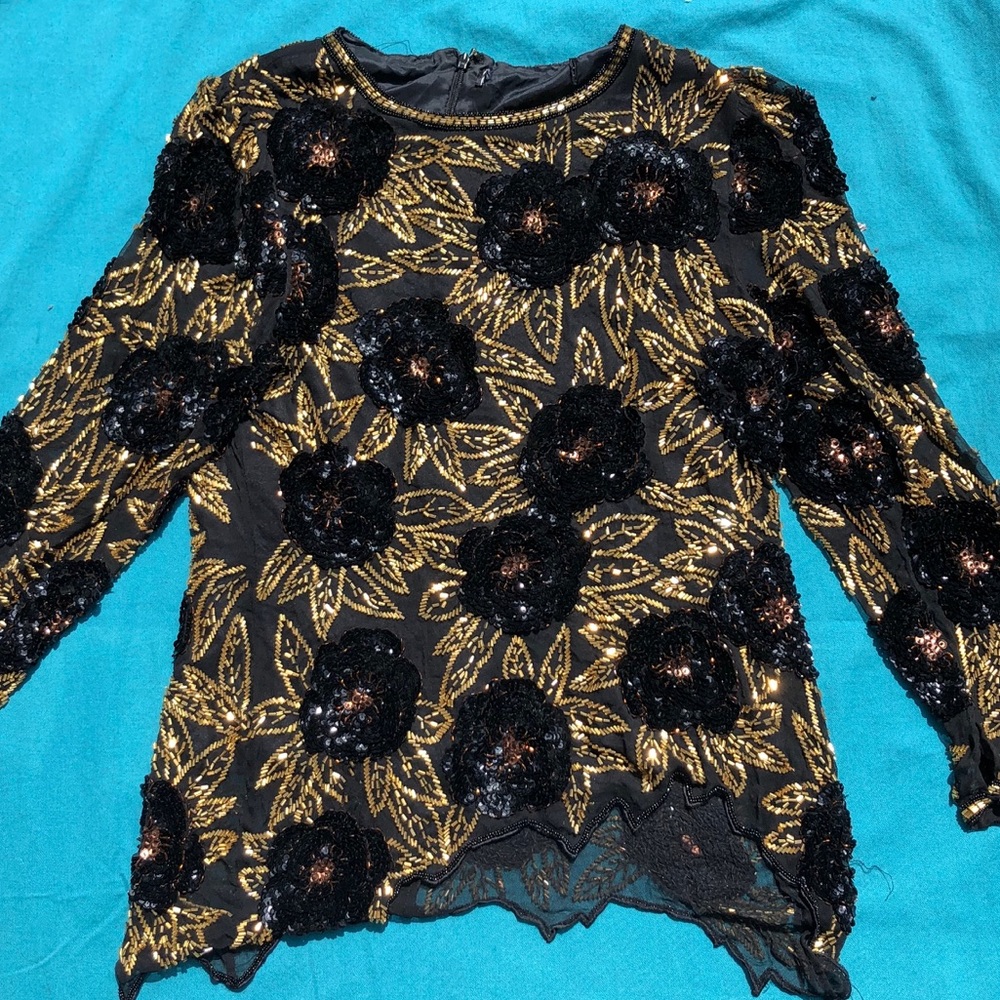 Vintage Beaded Blouse